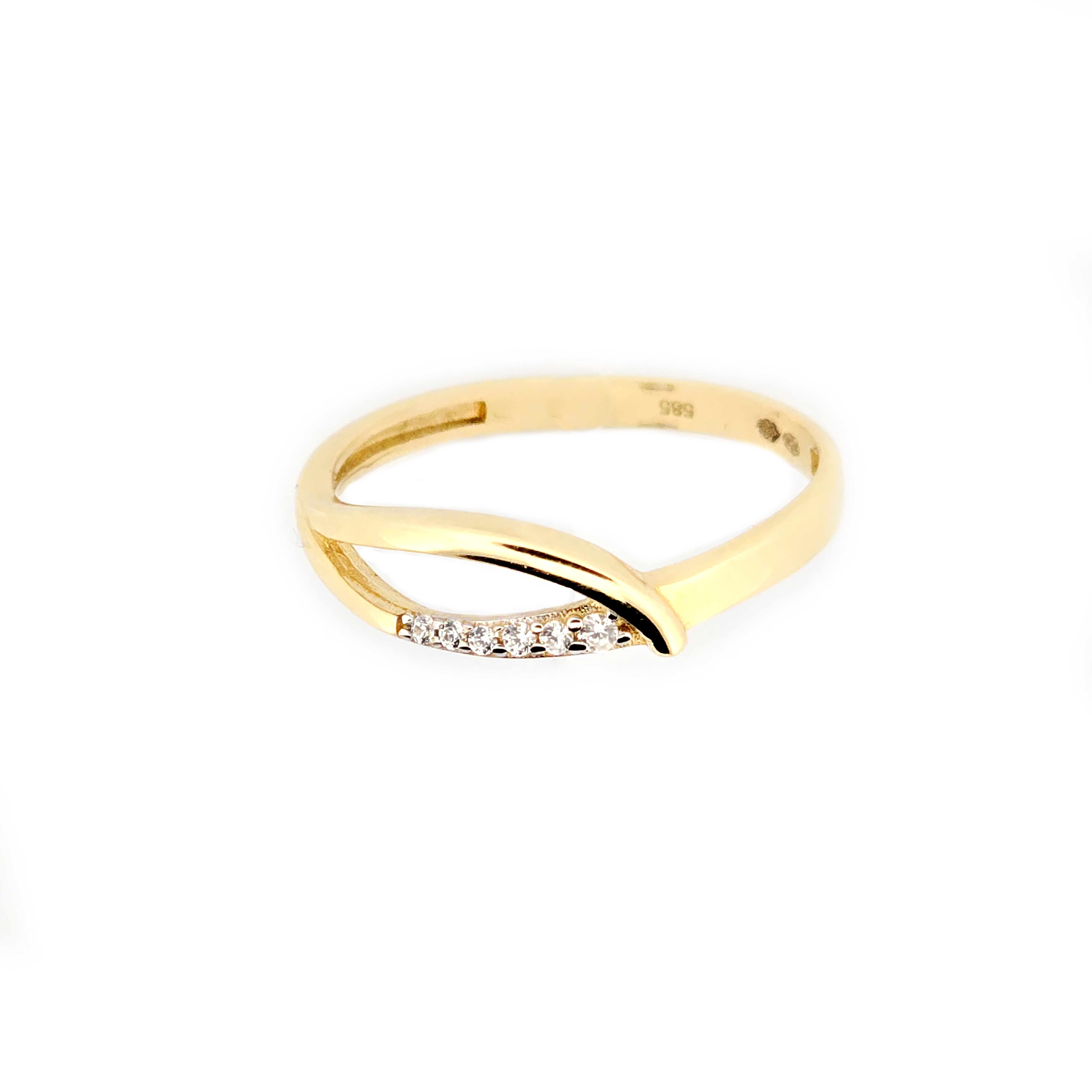 Gouden fantasiering met zirkonia